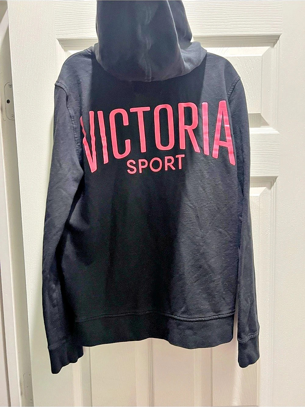 Victoria's Secret Sport Zip Hoodie in Black & Pink